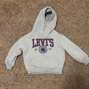 Levi's Kids Gray Hoodie with Red Logo